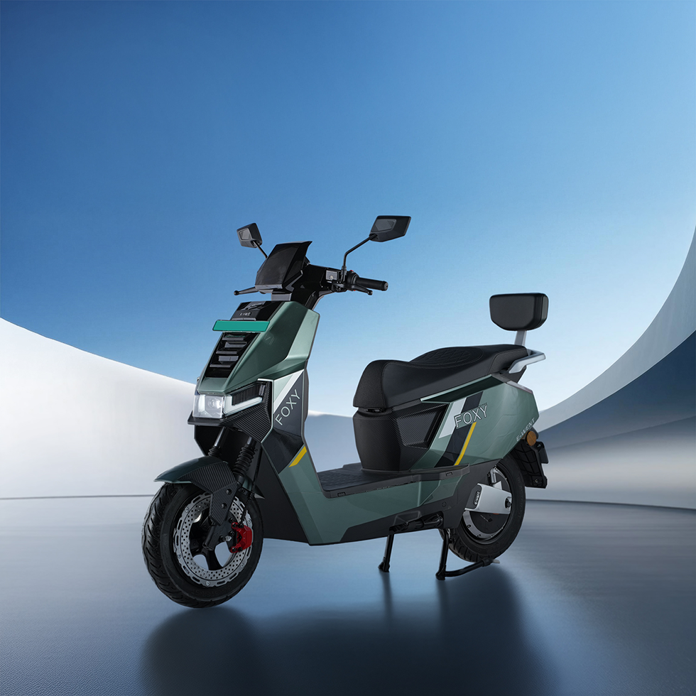 side view of foxy electric scooter